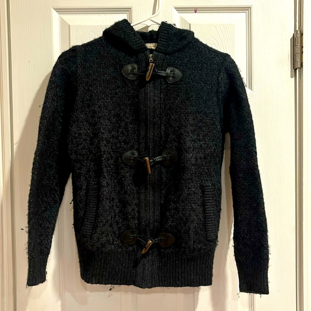 Banana Republic knit wool-blend zip-up hoodie